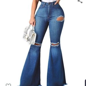 Stretchy flare jeans